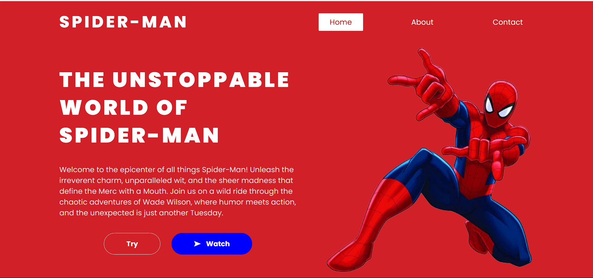 landing page